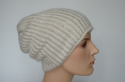 Итальянская шапка белая женская Vizio
