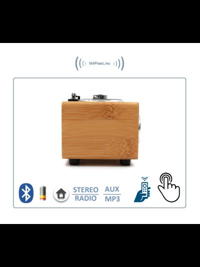 Bluetooth колонка СТЕРЕО, радио FM, с аккумулятором + пульт, для использования в помещении