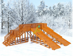 Зимняя горка "IgraGrad Snow Fox", скат 5,9 м (мод.2)