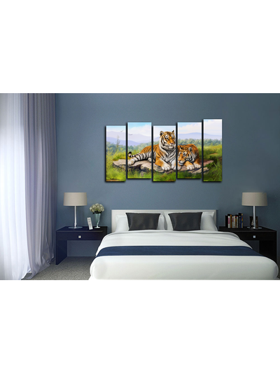 Модульная картина "Полосатая парочка"