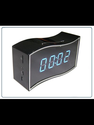 Охранная видеокамера /IP видеоняня WiFi/LAN (Часы настольные, волна)  с аккумулятором с DVR, Full HD (Camwf)