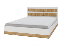 Спальня ДУБАЙ - Секция №8 Кровать 1600 1С Белый жемчуг/Дуб Вотан