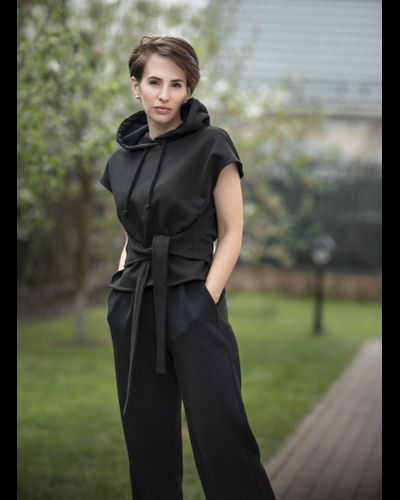 Жилет из хлопка (черный)