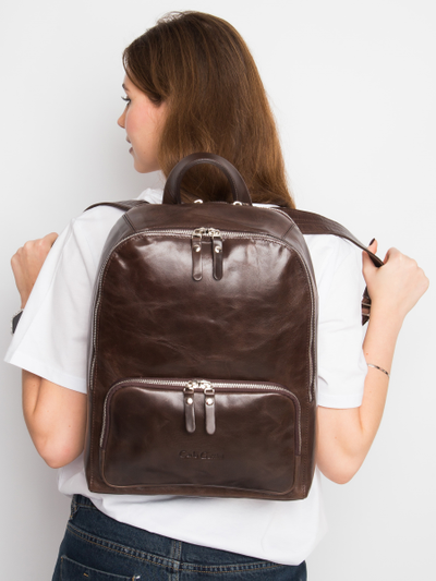 Женский кожаный рюкзак Vicenza Premium brown (арт. 
3105-52)