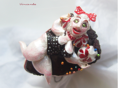 Пин-ап кольцо "Утро Фифеи" с вкусным тортиком