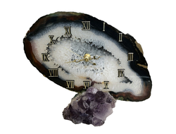 Часы  "Агат на аметисте"