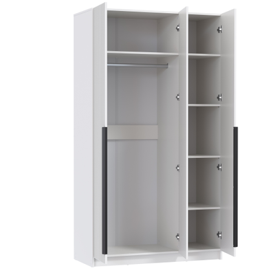 Брандо 67.15 (h2150) (3-х дв.) шкаф для одежды Белый матовый МДФ