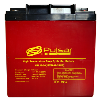 Гелевый аккумулятор Pulsar 26 ач 12 Вольт GEL АКБ HTL 12-26 (12V26ah)