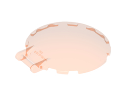 Dish 6 x 6 Inverted with Bar Handle, Trans-Neon Orange (18675 / 6125706)