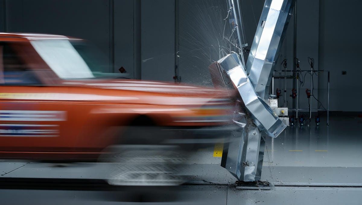 Пассивная безопасность и деформация граненой опоры освещения