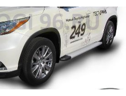 Пороги на Toyota Highlander  (2014-2017) Optima Silver