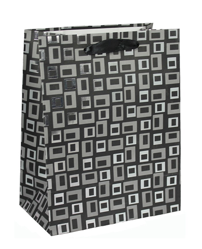 Пакет подарочный матовый с тиснением вертикальный 26х32х10см