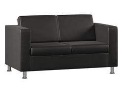 Диван Everprof Felix двухместный Экокожа Черный