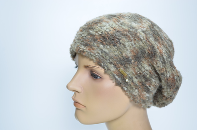 Коричневый разноцветный берет Италия Вицио 1315