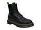 Dr Martens 1460 Black Smooth Double Stitch Leather Fur Boots