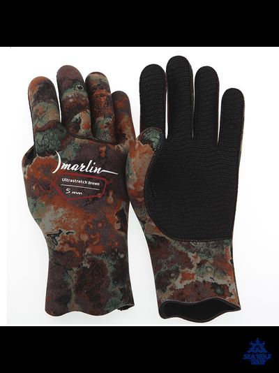 Перчатки неопреновые 5мм Marlin ULTRASTRETCH brown р.M !promo