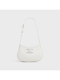 CELINE Medium Tilly Bag In Shiny Calfskin White