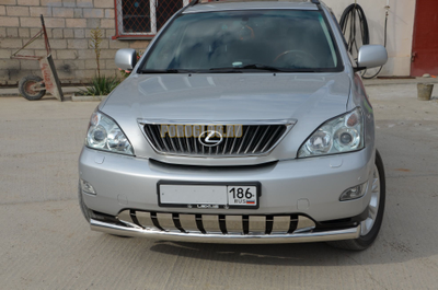 Защита переднего бампера с лепестками	d76 для Lexus RX300/RX330/RX350/RX400h (2003-2009)