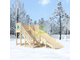 Деревянная зимняя горка IgraGrad Snow Fox, скат 4 м, без окраски