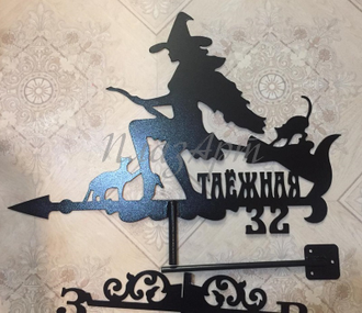 флюгер на крышу ведьма