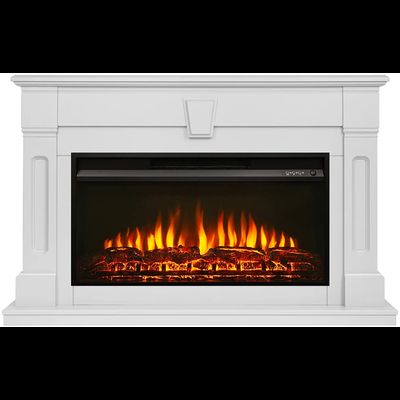 Линейный электрокамин Kellie WT GR с очагом Flash 36