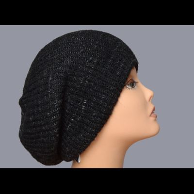 Женский вязаный берет на осень - зиму - весну  Vizio Италия 5872 ВО черный