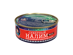 Налим северный филе (обжар. в томат. соусе) 240 гр ГОСТ 16978-99 срок годности: 24 мес (ключ)