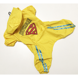 Дождевик для крупных собак Superman желтый