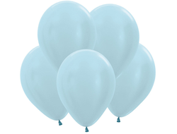 Воздушный шар "Голубой"  перламутр 30 см.
