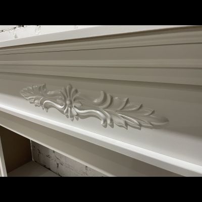 Линейный электрокамин Bergamo WT с очагом Vision 42 LOG LED