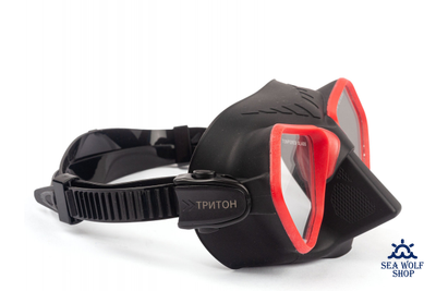 Маска для дайвинга Scuba Brothers TRITON BLACK/RED