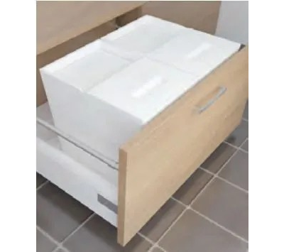 Система сортировки мусора ALBIO 45 2x16 L, белый пластик