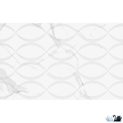 Плитка настенная Creto Purity Scales белый 25х40 см, матовая под мрамор с вторым узорным рисунком