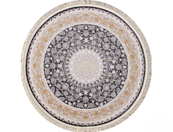 КОВЕР ИРАНСКИЙ FARSI 1200-3600 G142 D.GREY  / 2*2 м круг