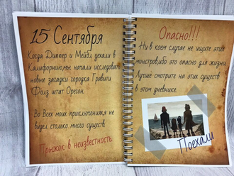 Комплект дневников Гравити Фолз 1, 2, Билла и 5