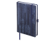 Ежедневник недатированный А5 (138x213 мм) BRAUBERG "Wood", кожзам, резинка, 136 л., синий, 111674