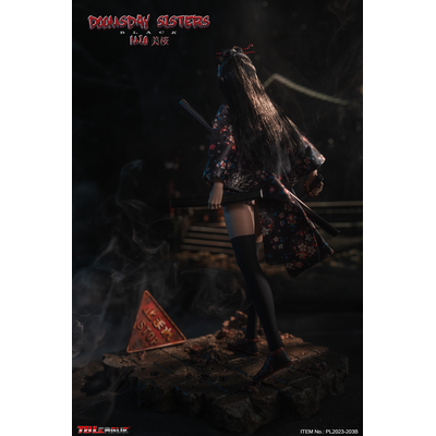 Пост-апок японка в черном - КОЛЛЕКЦИОННАЯ ФИГУРКА 1/6 Doomsday Sisters Mio Black (PL2023-203B) - TBLeague