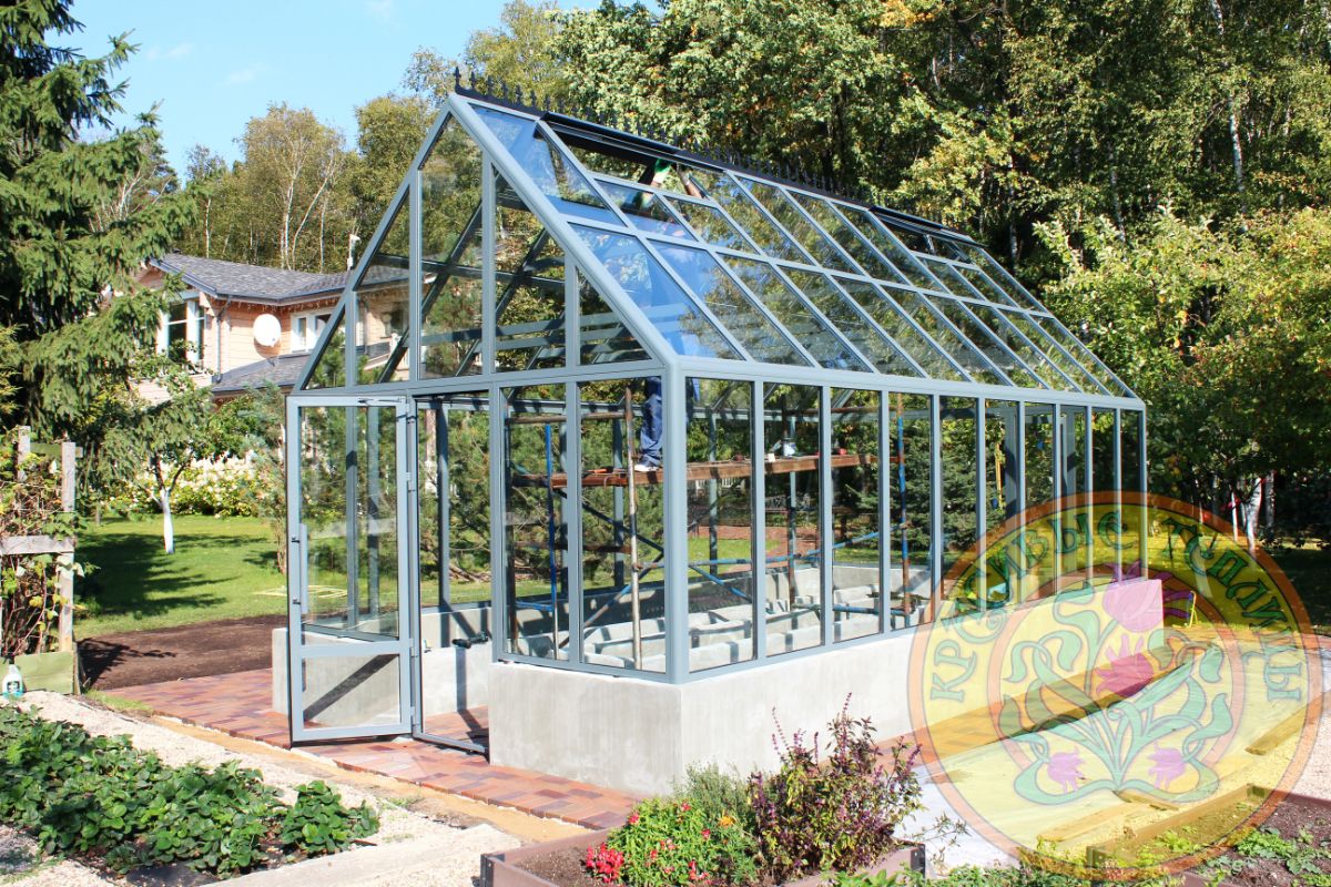 Теплица из стекла и алюминия УЭЛЬС 6000 x 3500 мм