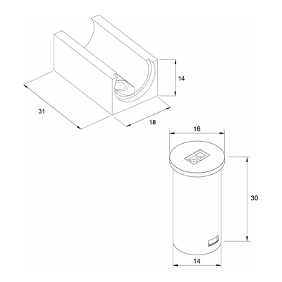 (УС05) ИК датчик движения (встраиваемый/накладной).