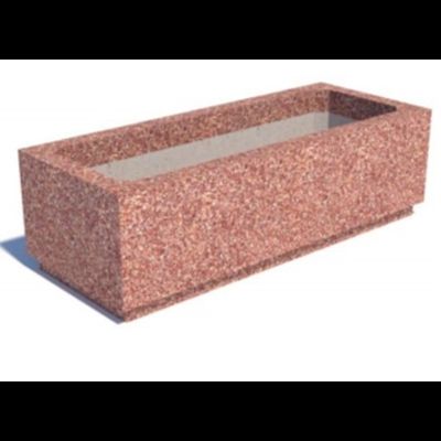 Уличное кашпо для цветов из архитектурного бетона №10 (красный)