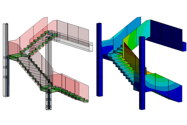 Расчет на прочность, прогиб и устойчивость элементов конструкции лестничного марша