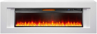 Линейный электрокамин Line WT с очагом Vision 60 LED