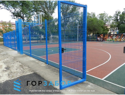 Распашные ворота из сварной оцинкованной сетки цинк+полимер Medium