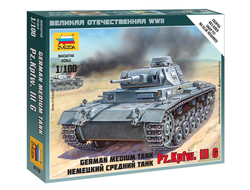 Сборная модель: (Звезда 6119) Немецкий средний танк Pz.Kp.fw III G