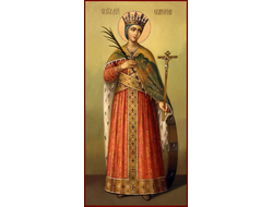 Екатерина Александрийская, Святая великомученица, дева. Рукописная мерная икона.