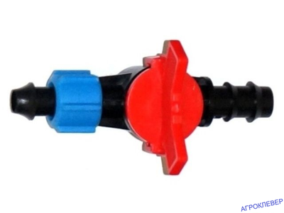 Кран стартовый для трубки с поджимом 12мм х 16мм