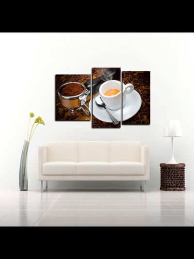 Модульная картина "Свежемолотый кофе"