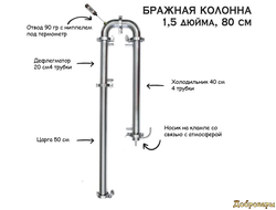 Бражная колонна 1,5 дюйма