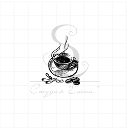 Штамп для скрапбукинга кофе