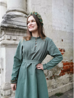 "Донское" базовое платье - укороченное, 100% крапива